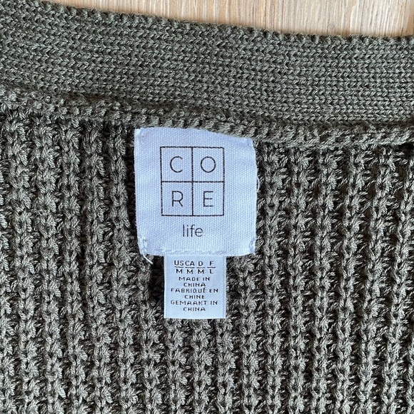 Olive Green Oversized Cardigan - Picture 3 of 3